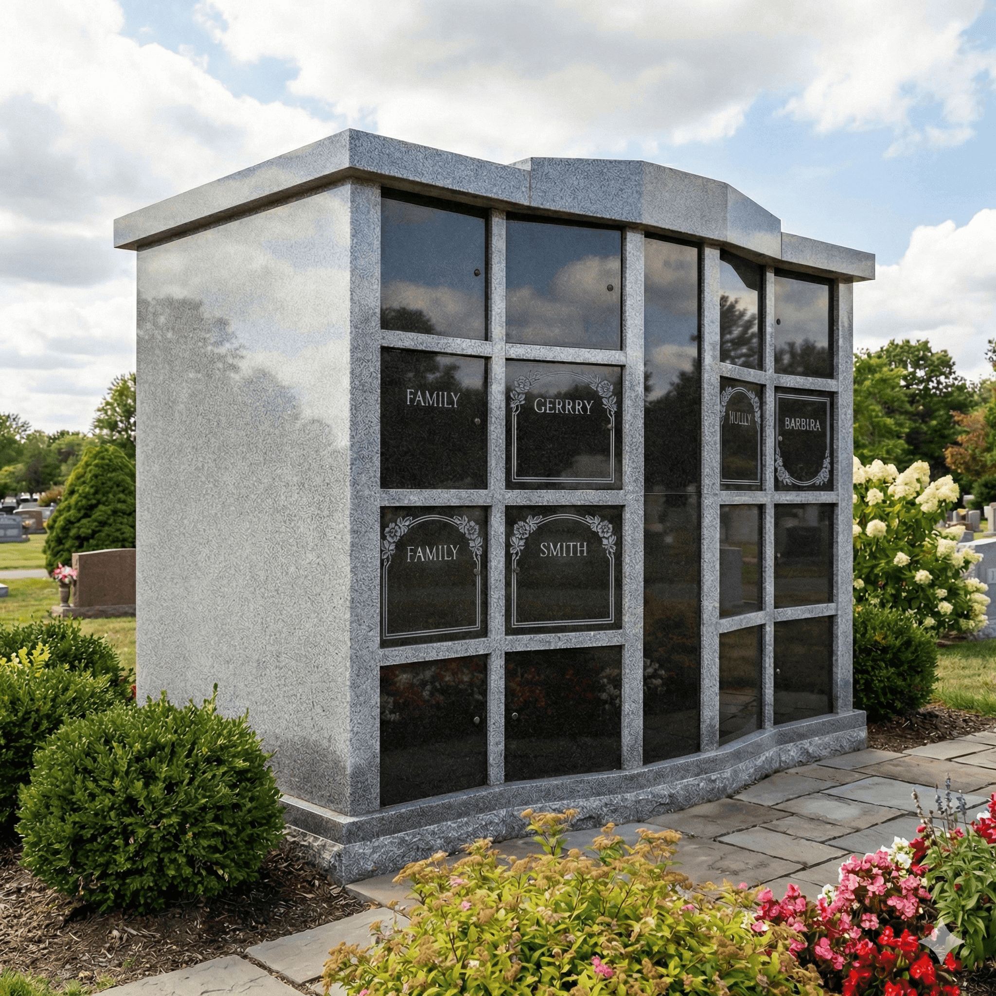Custom columbariums and cremation memorials