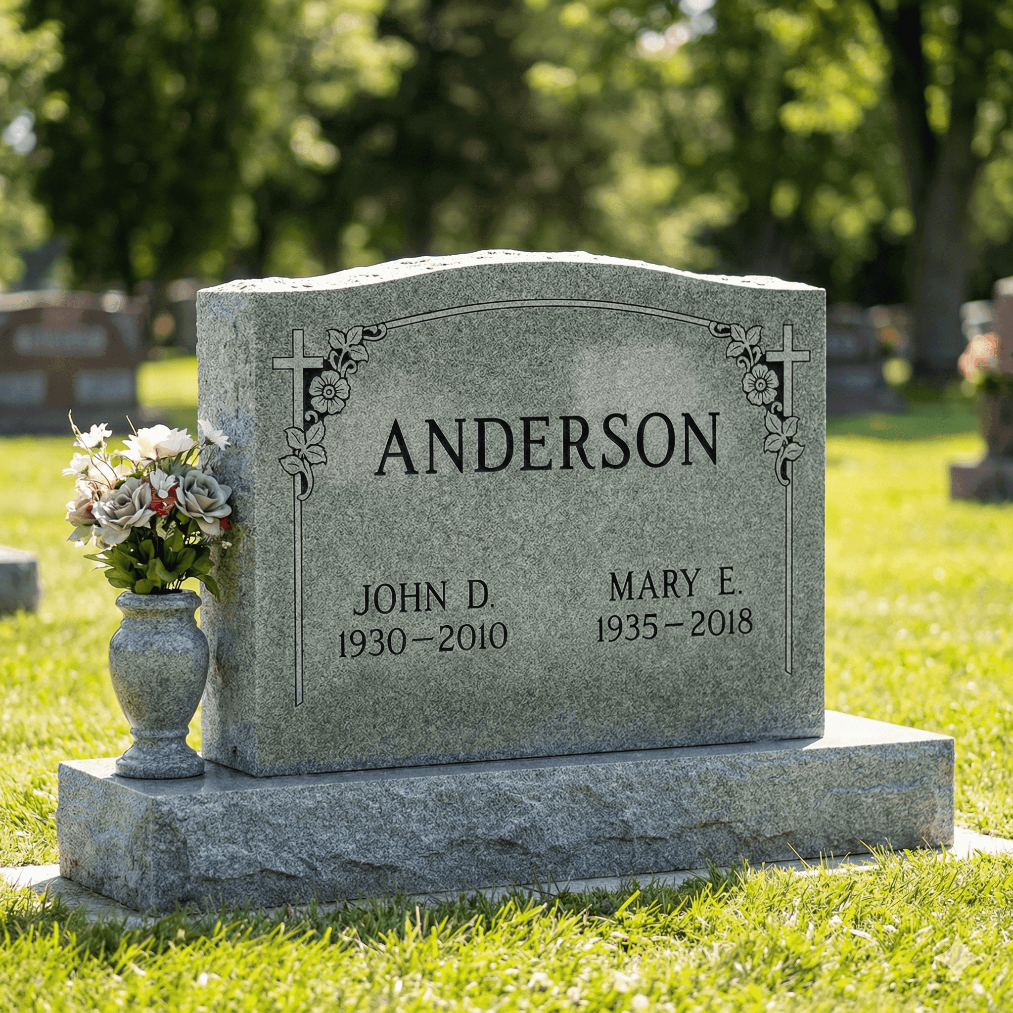 Traditional headstones