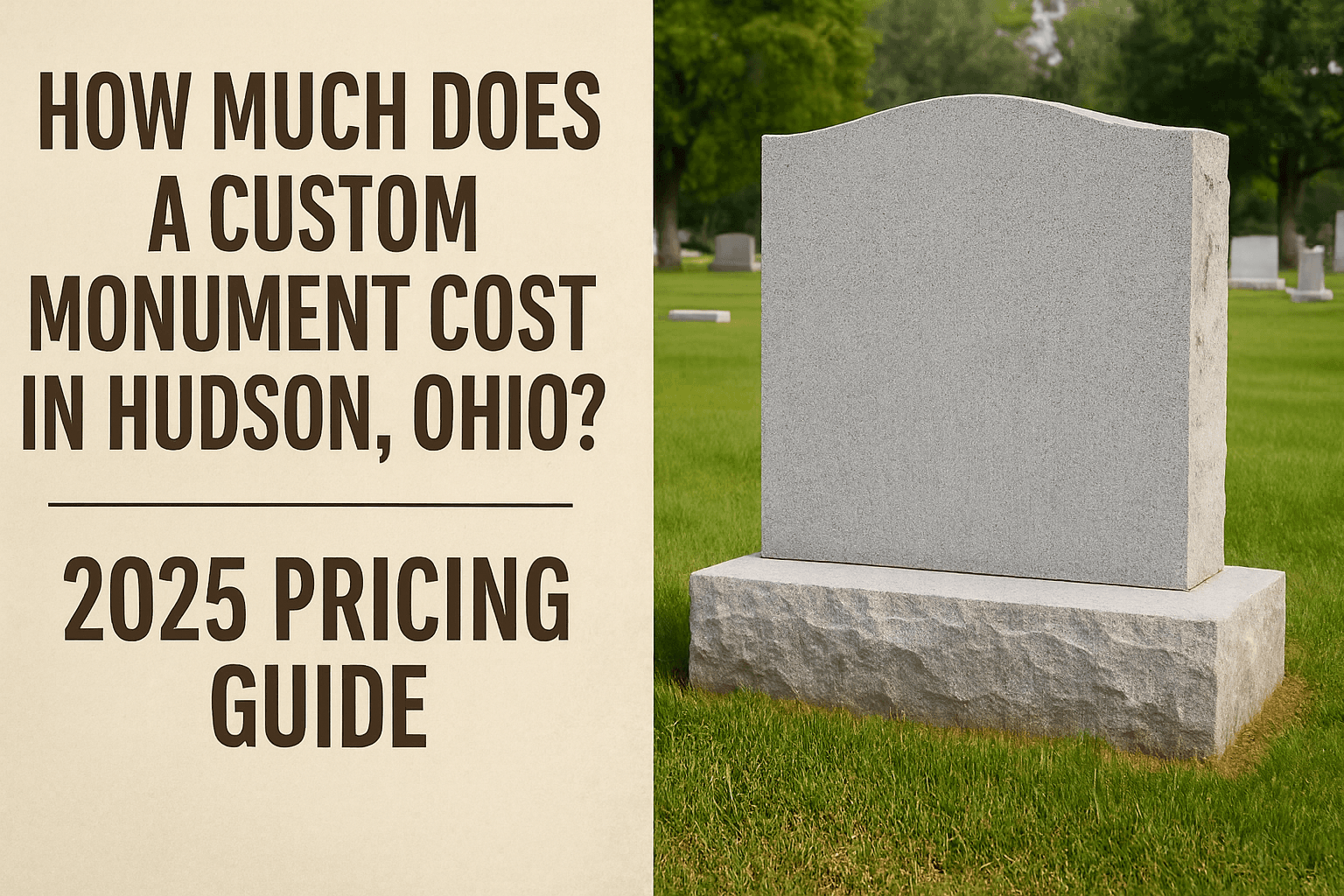 How Much Does a Custom Monument Cost? 2025 Pricing Guide (Hudson, Ohio)